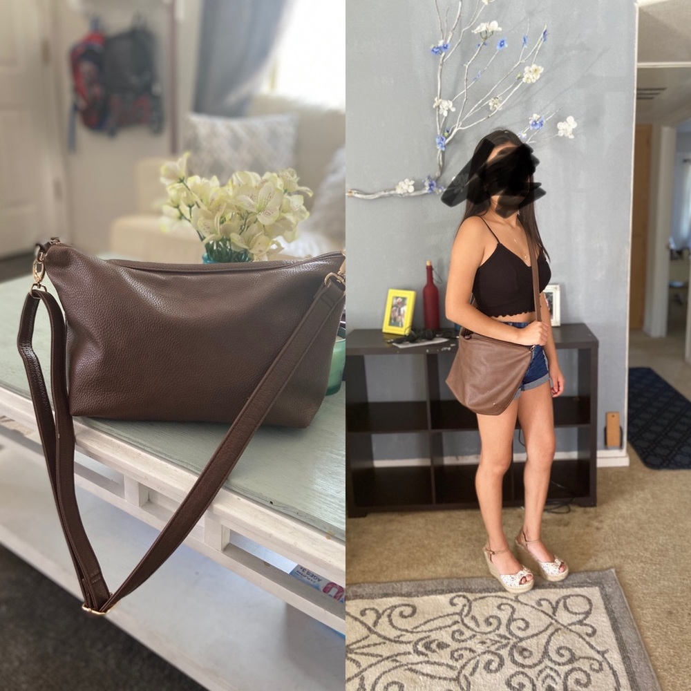 Brown leather Steve Madden purse